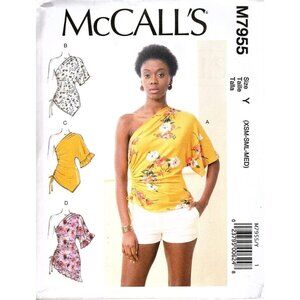 McCall's M7955 Misses XS to M Off the Shoulder Ruched Tops Uncut Sewing Pattern